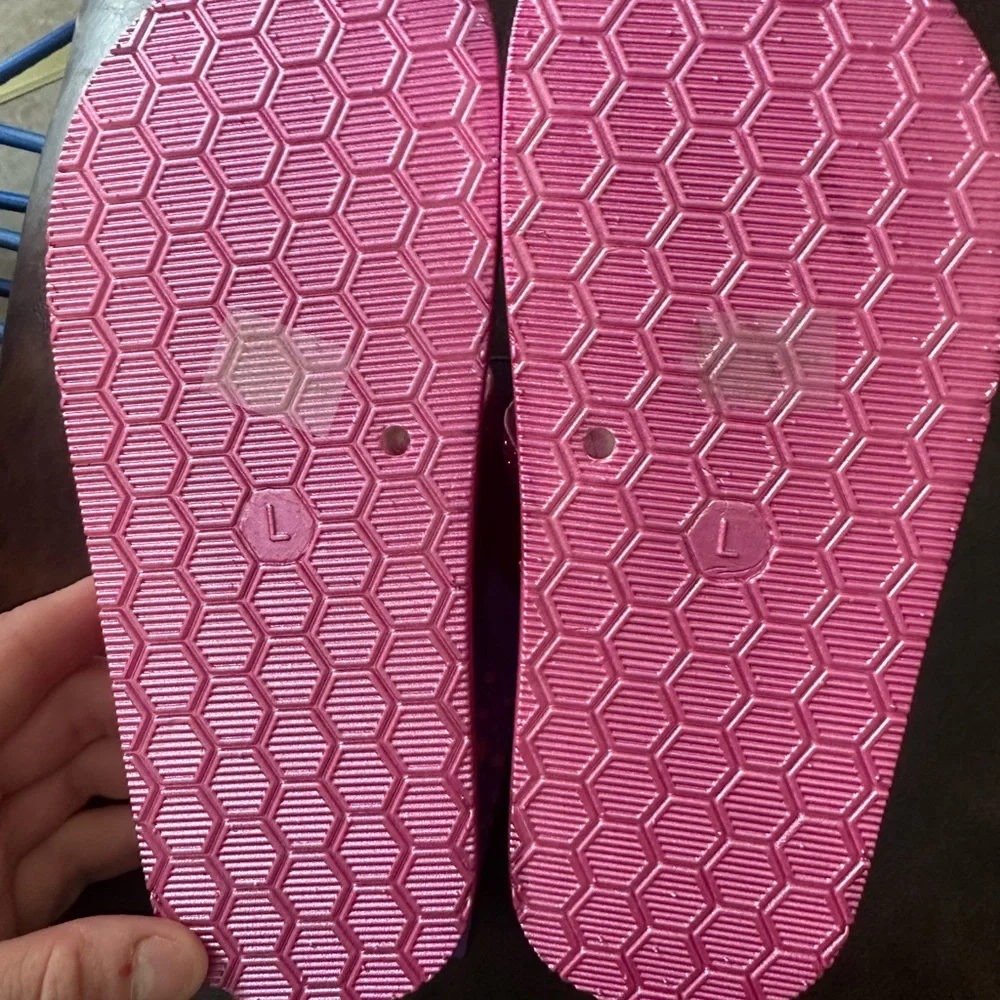 RAMPAGE GIRLS CRISS CROSS SANDAL: PINK GLITTER: NWT: SZ 2/3